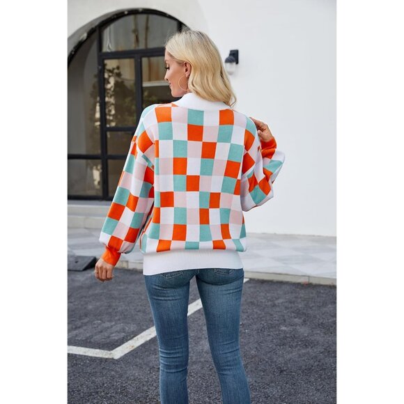 Women's Sweater Cotton Long Sleeve Oversized Pullover Turtleneck Casual - Picture 4 of 6